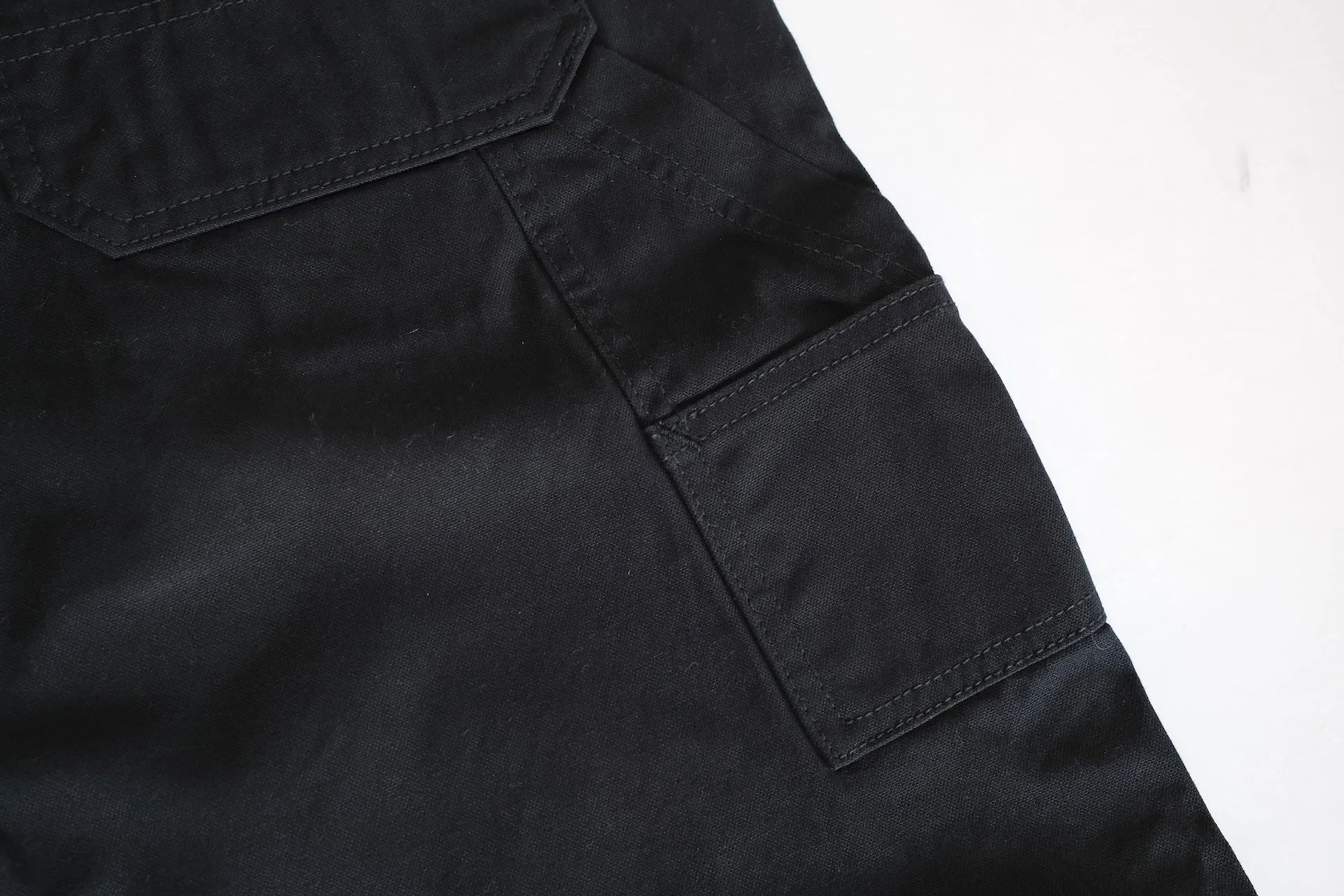The Flat Head 11oz Duck Canvas Worker Pants (Black)
