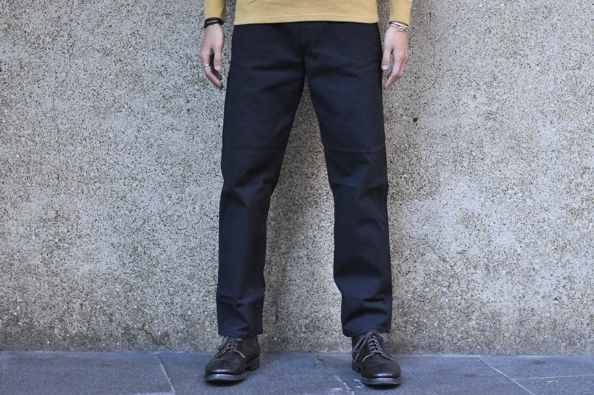 The Flat Head 11oz Duck Canvas Worker Pants (Black)