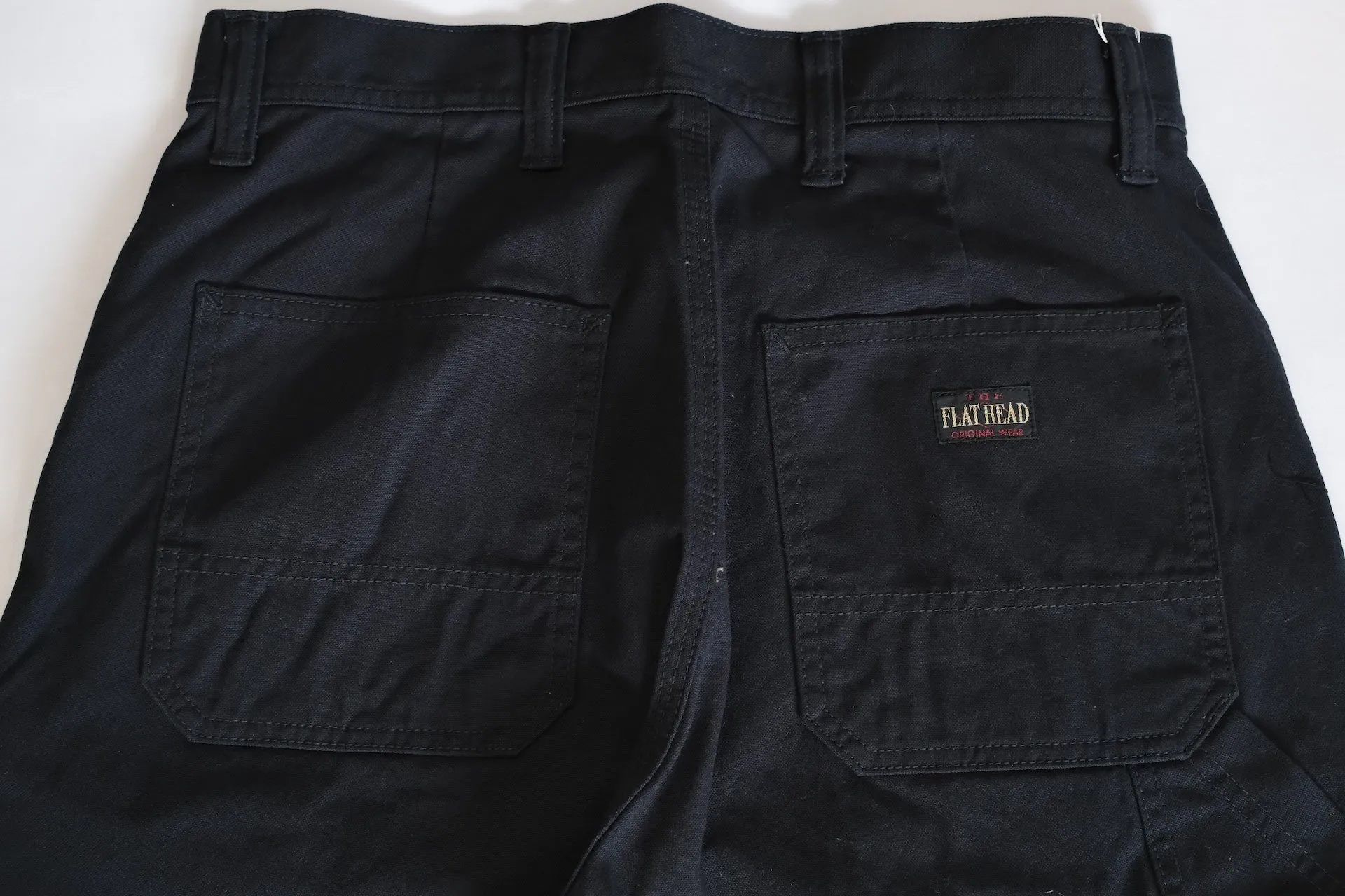 The Flat Head 11oz Duck Canvas Worker Pants (Black)
