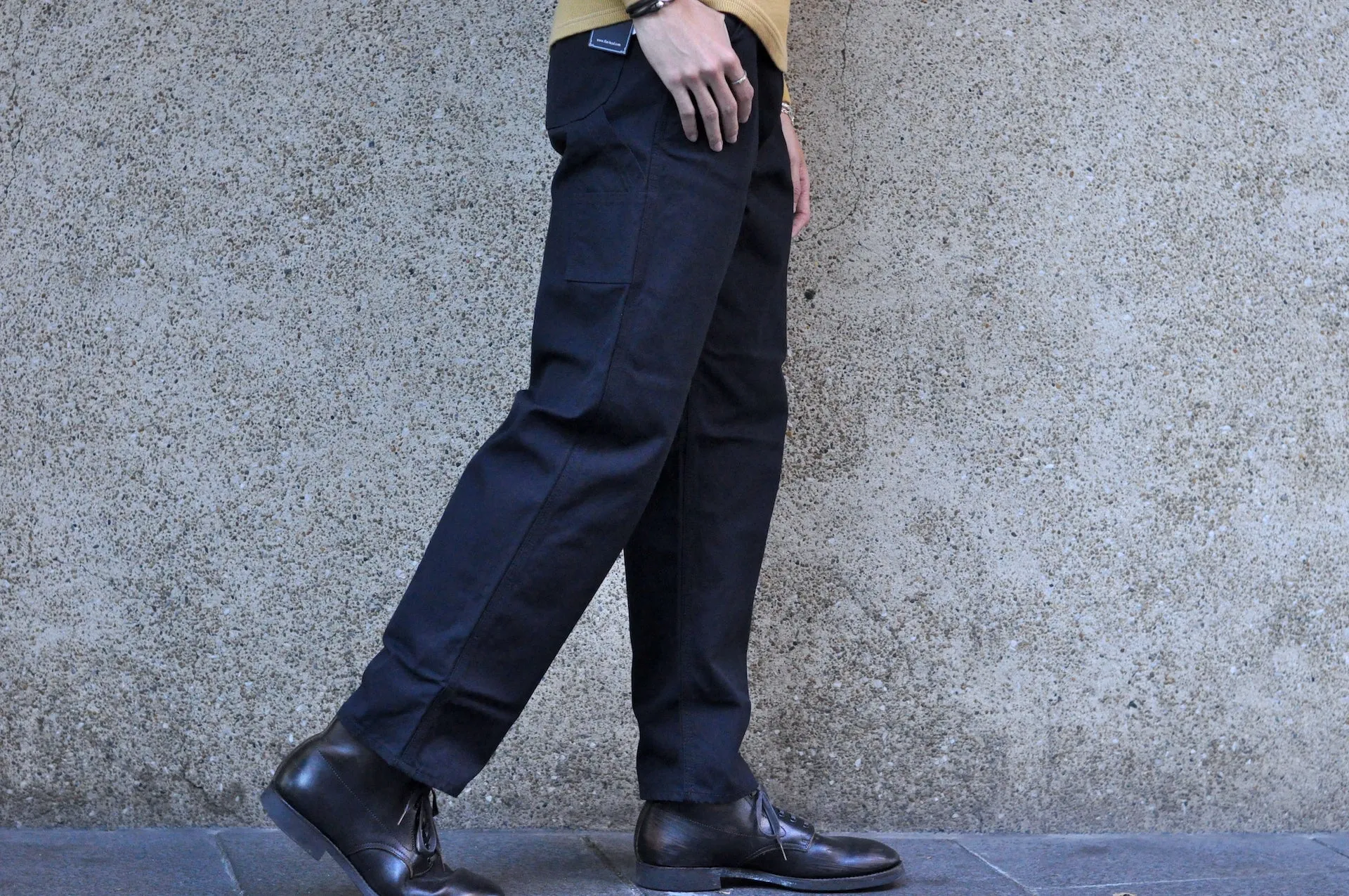 The Flat Head 11oz Duck Canvas Worker Pants (Black)