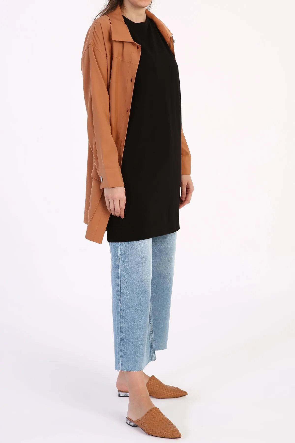 TLD Women Allday Black Collar Embroidered Sleeveless T-shirt Tunic - Mankato