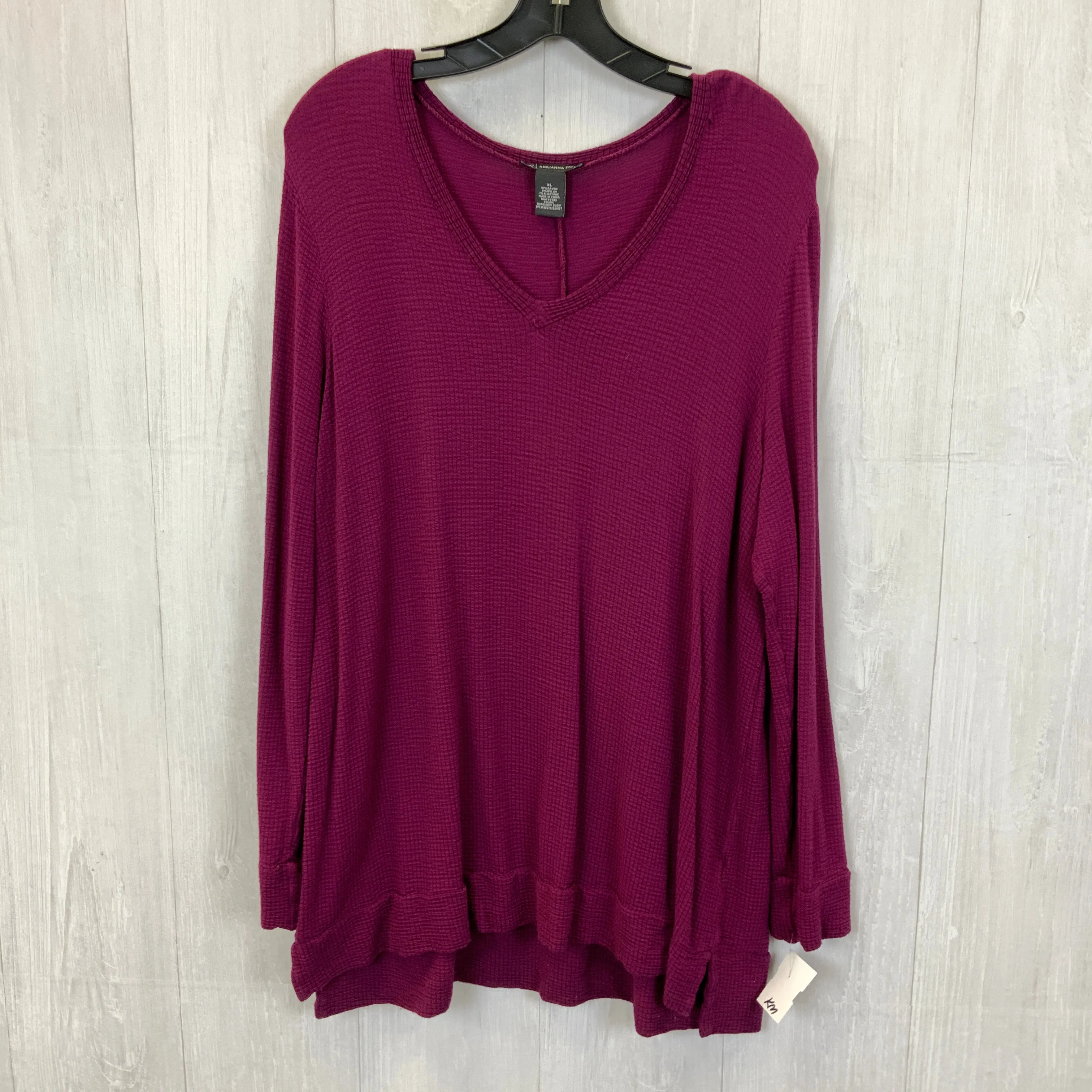 Tunic Long Sleeve By Adrianna Papell In Purple, Size: Xl