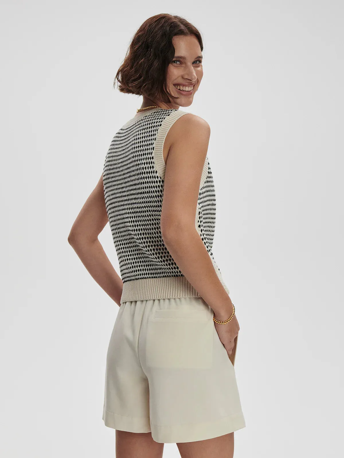 Varley Knowles Textured Knit Vest Birch