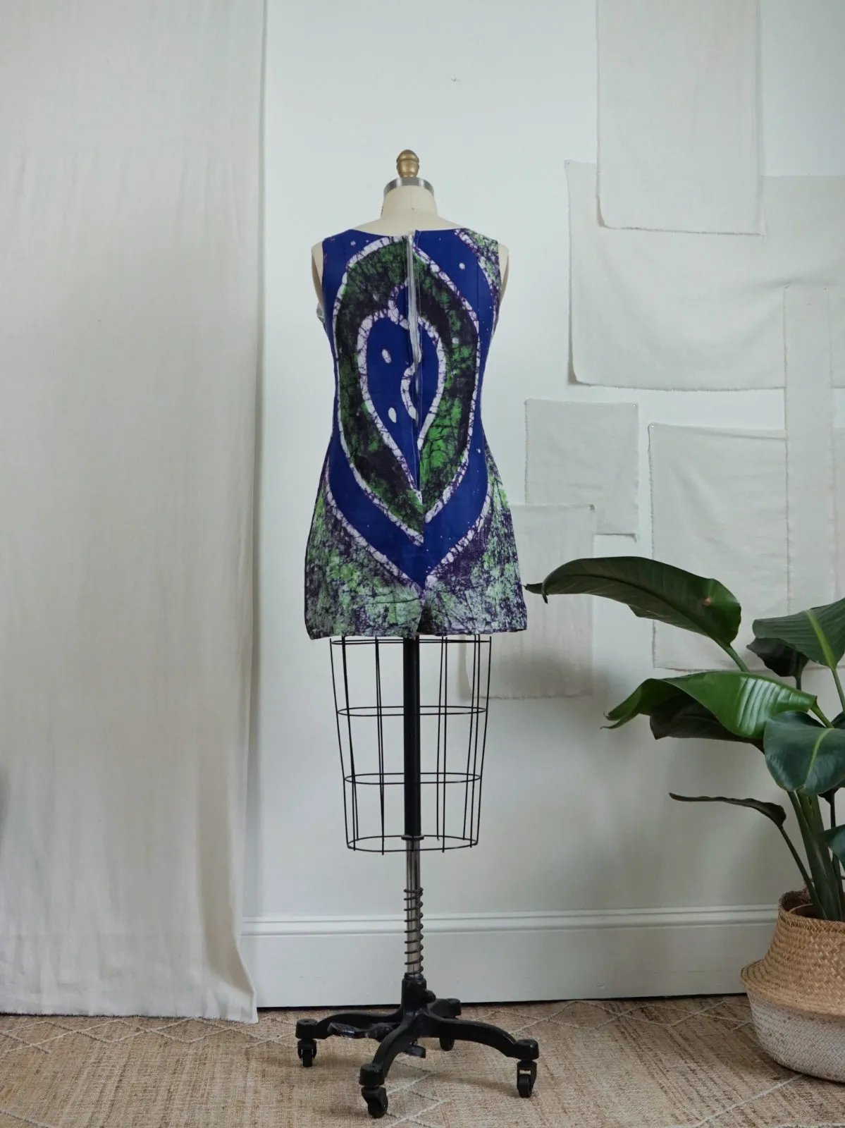 Vintage Batik Galaxy Mini Dress