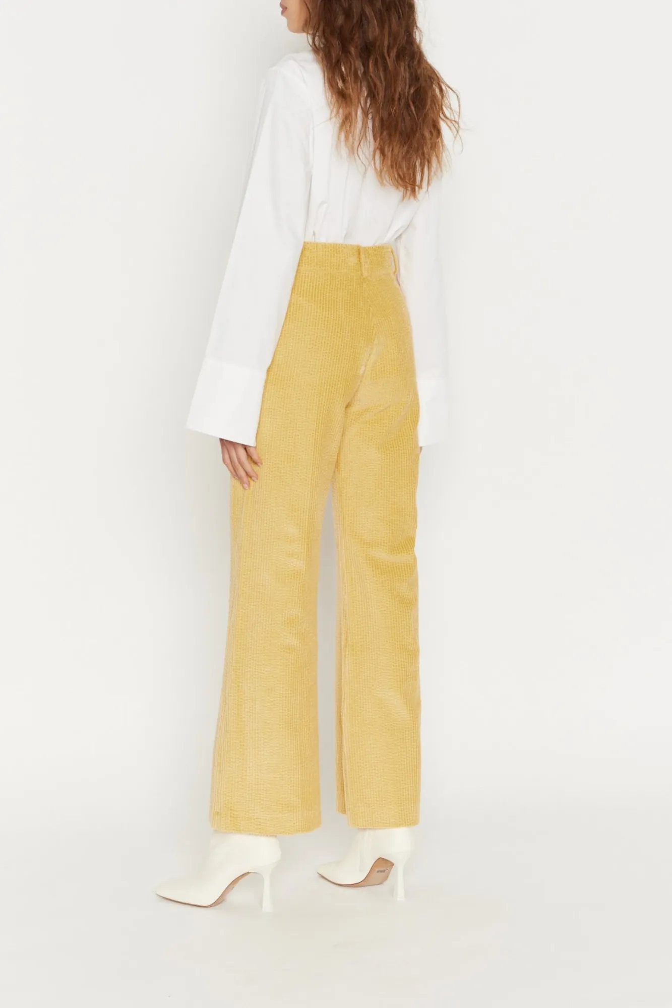 Wheat Corduroy Flared Pants
