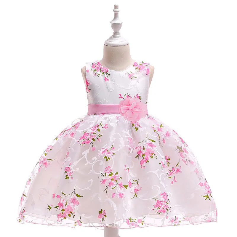White Floral Dress, Size 3-24M