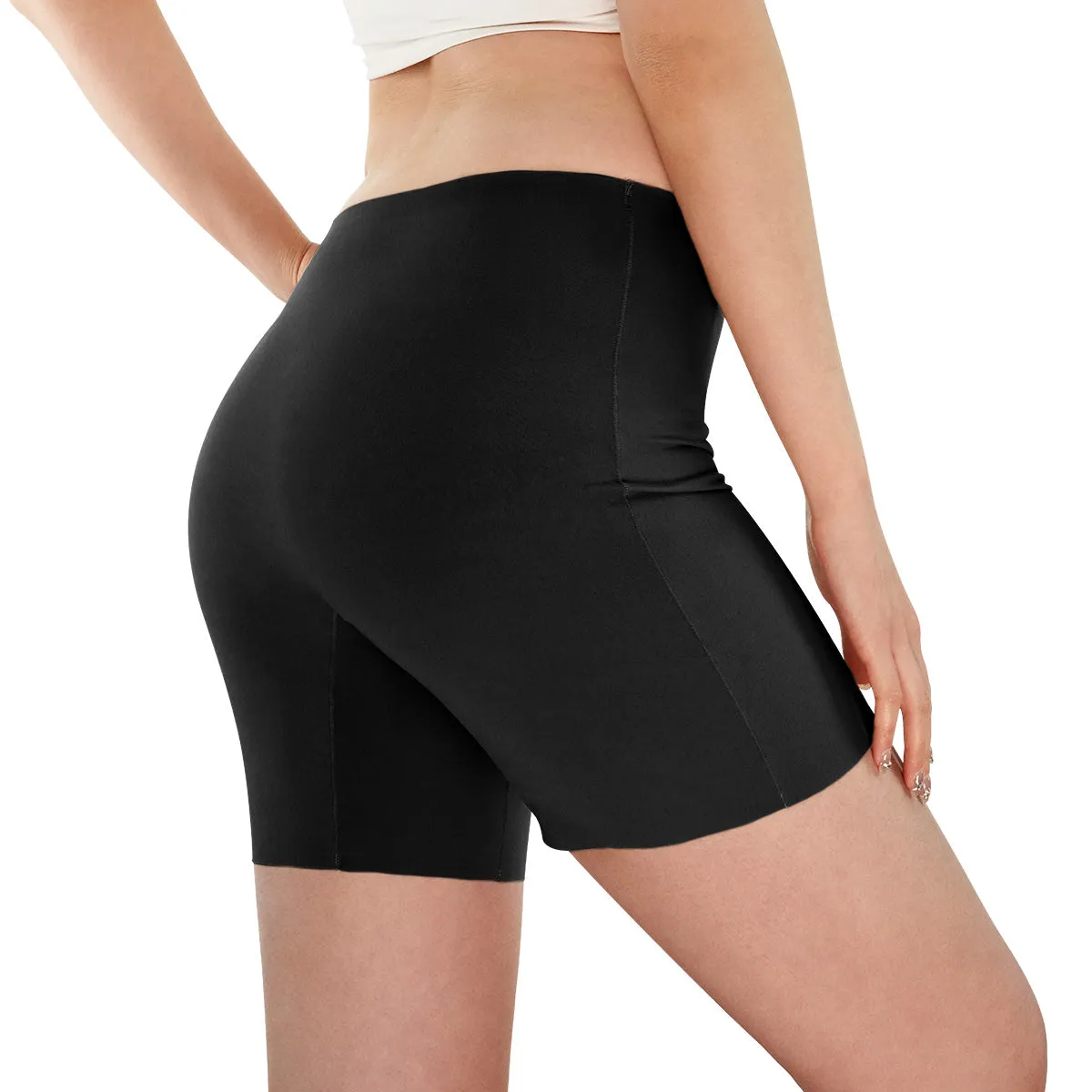 Womens Slip Shorts, Anti-Chafing Tummy ControlPanty Shorts LaceSeamless Undershorts For Dresses & Skirts