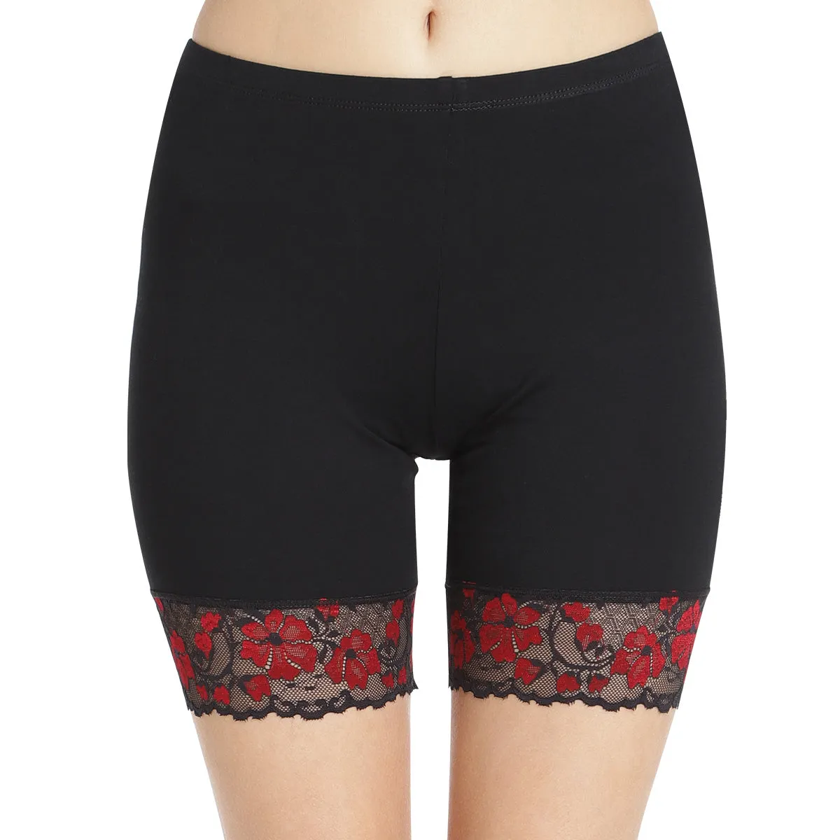 Womens Slip Shorts, Anti-Chafing Tummy ControlPanty Shorts LaceSeamless Undershorts For Dresses & Skirts