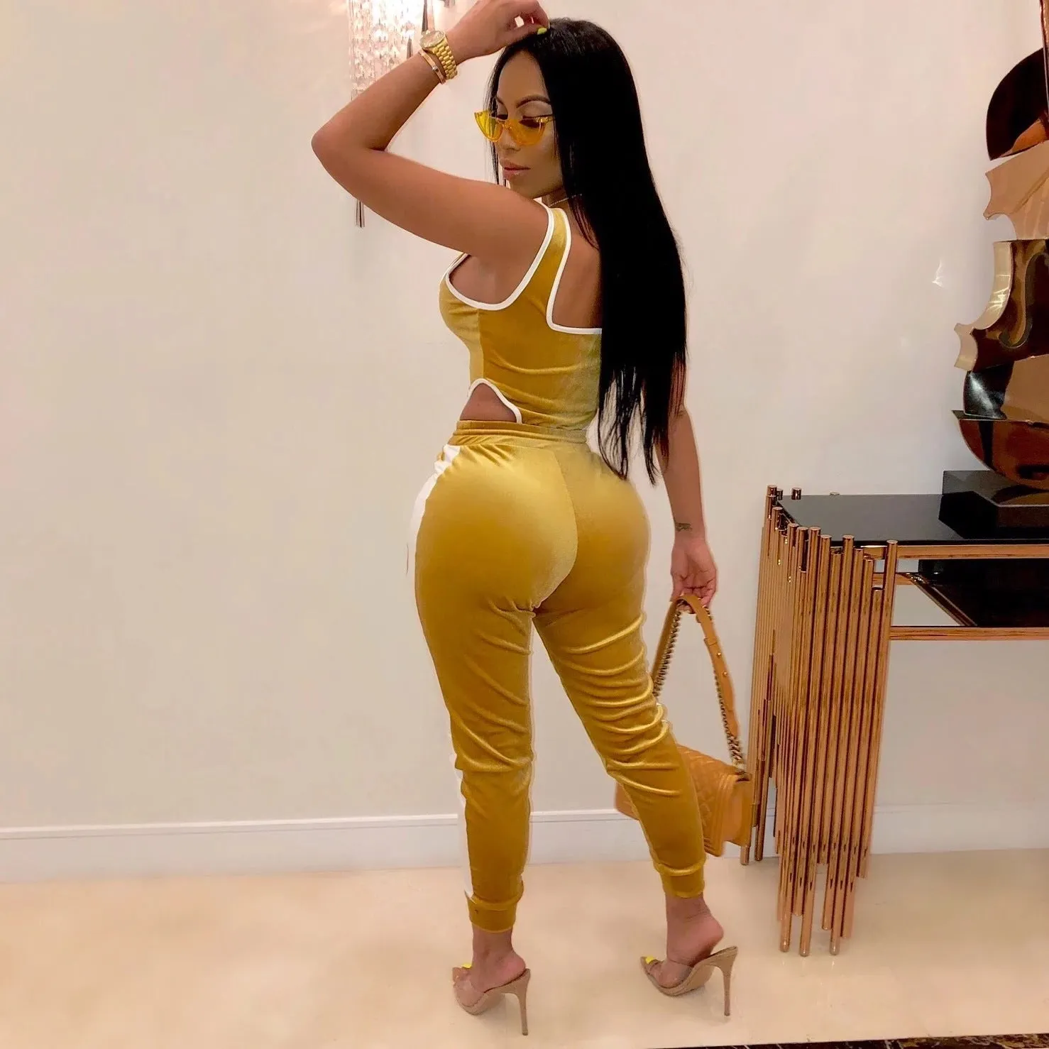 Women's Solid Color Slim Fit Stylish Jumpsuit - GlamzLife