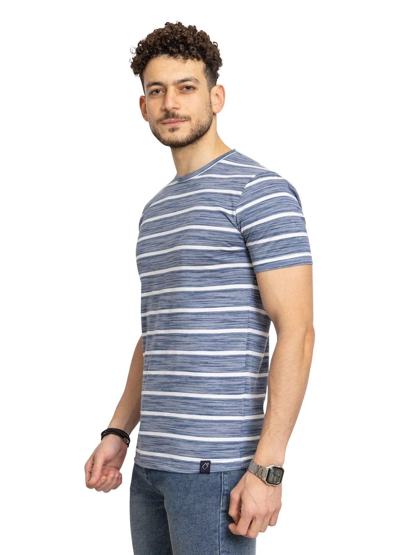 W.Striped Storm Striped Round T-shirt