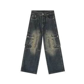 Zippered Side Pockets Jeans