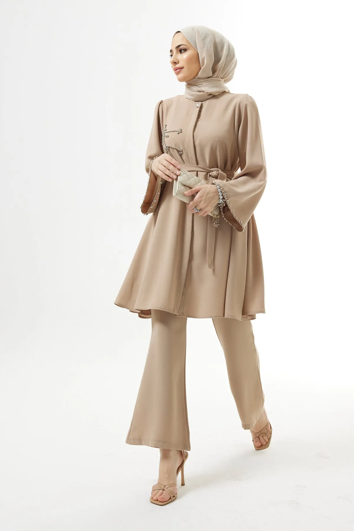 ZRF Women Luna Stone-Embroidered Set - Beige - Piraeus